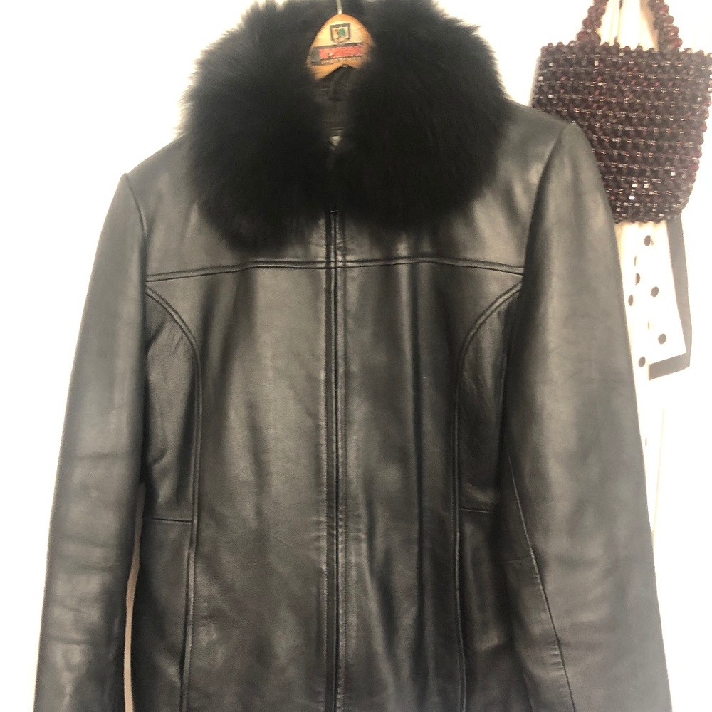 Vintage Lambskin Jacket with fur collar